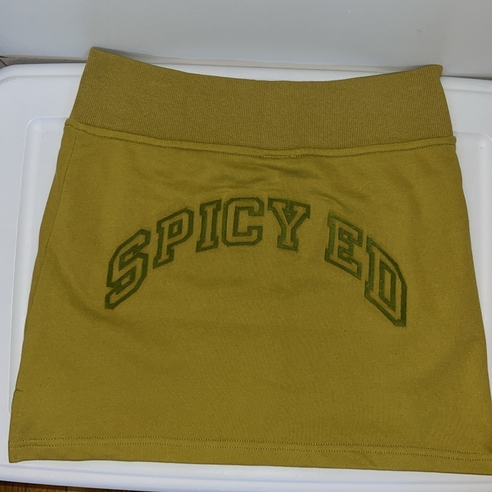 Aelfric Eden Spicy Ed Jersey Knit Mini Skirt Skort Green Women’s S NWT